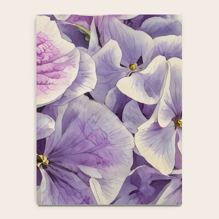 Purple hydrangea watercolor Notebook Gallery Image 4