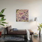 Purple hydrangea watercolor Wood Wall Art Gallery Image 2