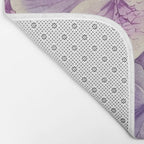 Purple hydrangea watercolor Bath Mat Gallery Image 2