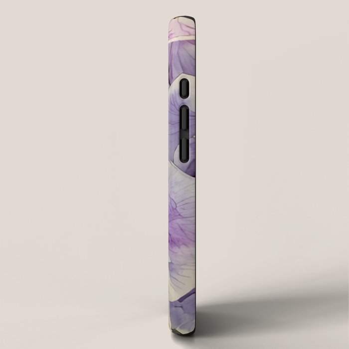 Purple hydrangea watercolor iPhone Case Gallery Image 2