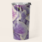 Purple hydrangea watercolor Travel Mug Gallery Image 2