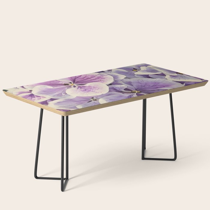 Purple hydrangea watercolor Coffee Table Gallery Image 1