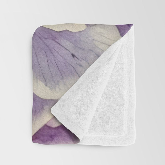 Purple hydrangea watercolor Throw Blanket Gallery Image 3