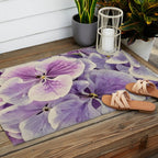 Purple hydrangea watercolor Outdoor Rug Gallery Image 2