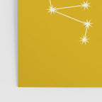 Sagittarius Zodiac Star Constellation Line Art Golden Yellow Poster Gallery Image 3