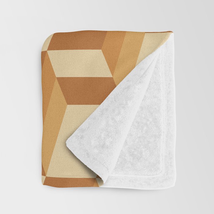 Cuboid Geometric Abstract Shapes Pattern XIII Throw Blanket Gallery Image 3