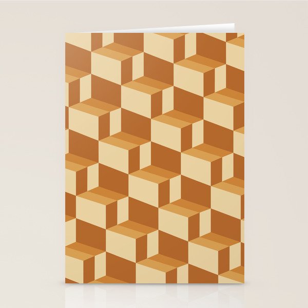 Cuboid Geometric Abstract Shapes Pattern XIII Stationery Card Gallery Image 2