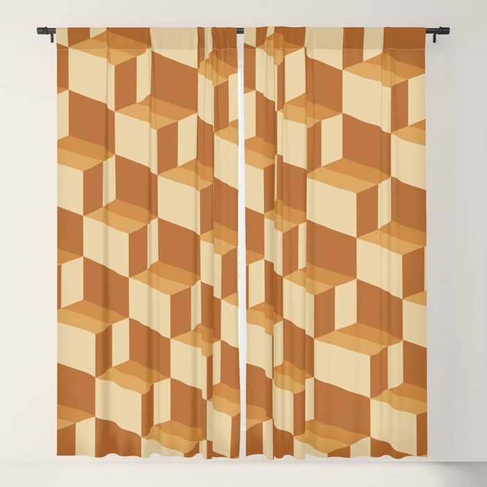 Cuboid Geometric Abstract Shapes Pattern XIII Window Curtain Gallery Image 5