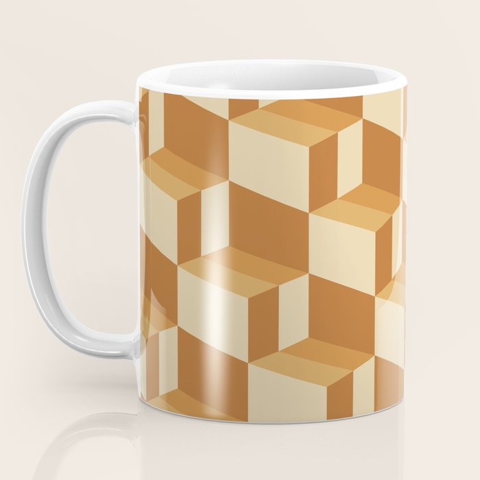 Cuboid Geometric Abstract Shapes Pattern XIII Coffee Mug Gallery Image 3