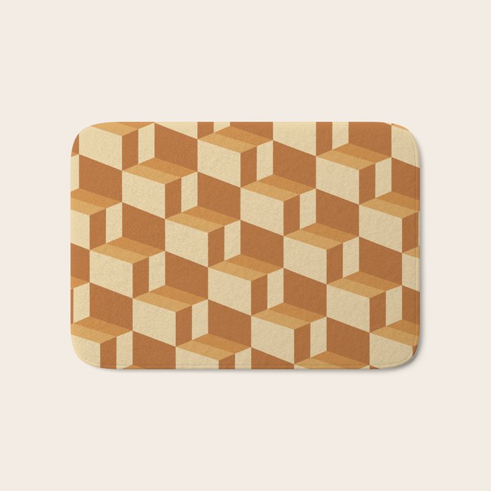 Cuboid Geometric Abstract Shapes Pattern XIII Bath Mat Gallery Image 1
