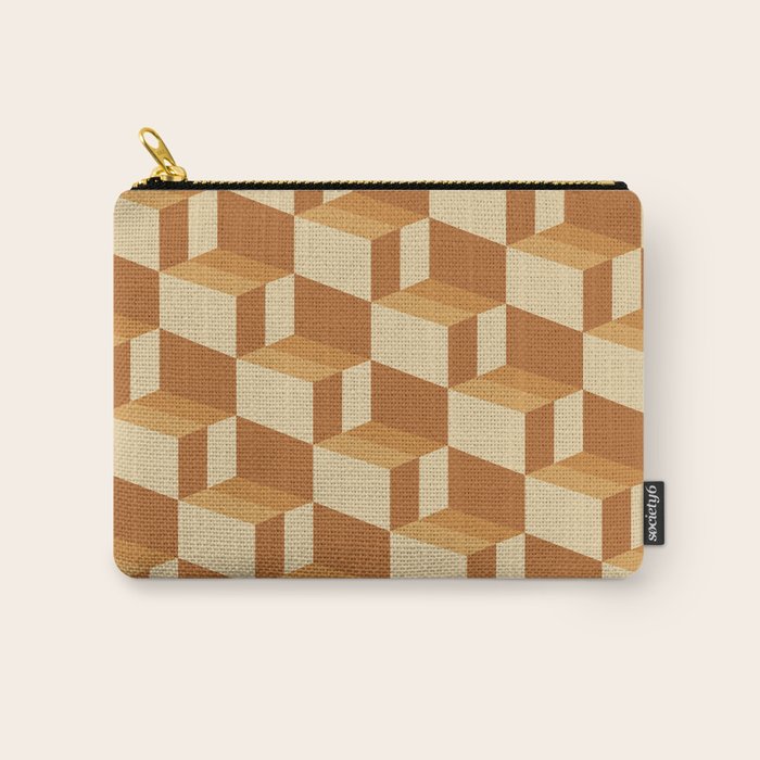 Cuboid Geometric Abstract Shapes Pattern XIII Carry All Pouch Gallery Image 1