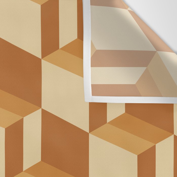 Cuboid Geometric Abstract Shapes Pattern XIII Wall Tapestry Gallery Image 3