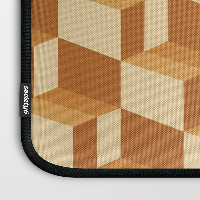 Cuboid Geometric Abstract Shapes Pattern XIII Laptop Sleeve Gallery Image 3
