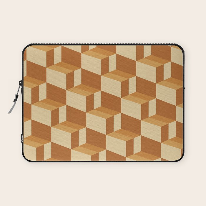 Cuboid Geometric Abstract Shapes Pattern XIII Laptop Sleeve Gallery Image 1