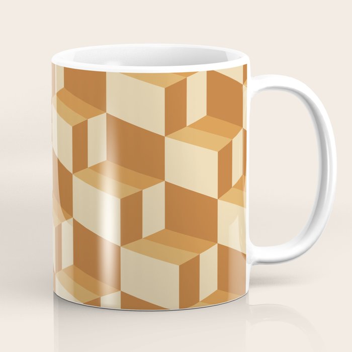 Cuboid Geometric Abstract Shapes Pattern XIII Coffee Mug Gallery Image 1