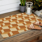 Cuboid Geometric Abstract Shapes Pattern XIII Outdoor Rug Gallery Image 2