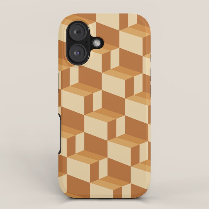 Cuboid Geometric Abstract Shapes Pattern XIII iPhone Case Gallery Image 1