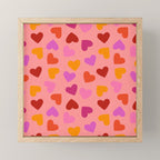 Colorful Heart Pattern for Valentine's Day Mini Art Print Gallery Image 1