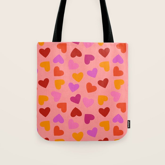 Colorful Heart Pattern for Valentine's Day Tote Bag Gallery Image 1