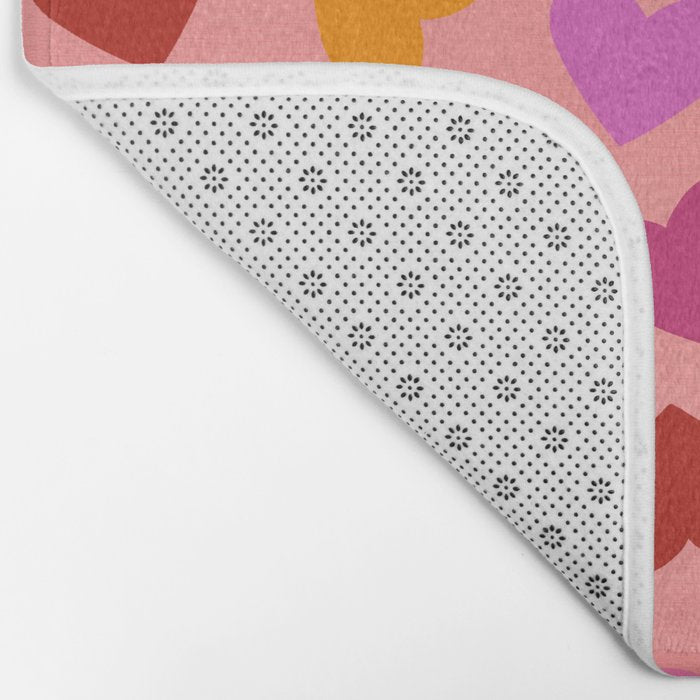 Colorful Heart Pattern for Valentine's Day Bath Mat Gallery Image 2