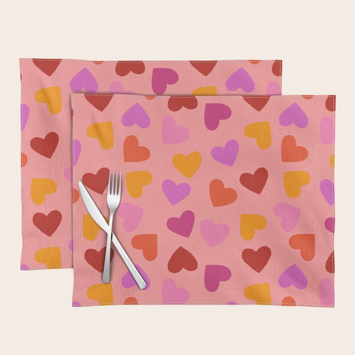 Colorful Heart Pattern for Valentine's Day Placemat Gallery Image 1