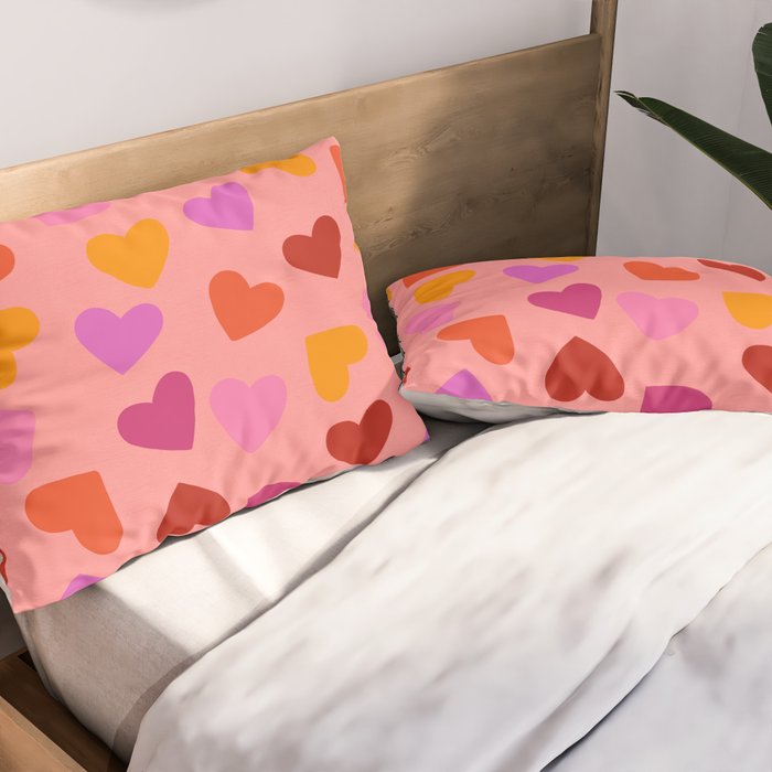 Colorful Heart Pattern for Valentine's Day Pillow Sham Gallery Image 2