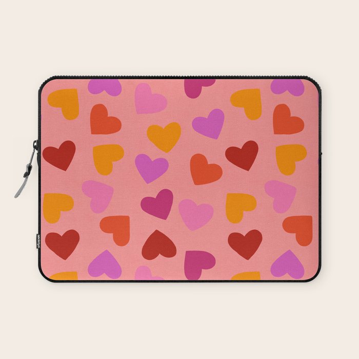 Colorful Heart Pattern for Valentine's Day Laptop Sleeve Gallery Image 1