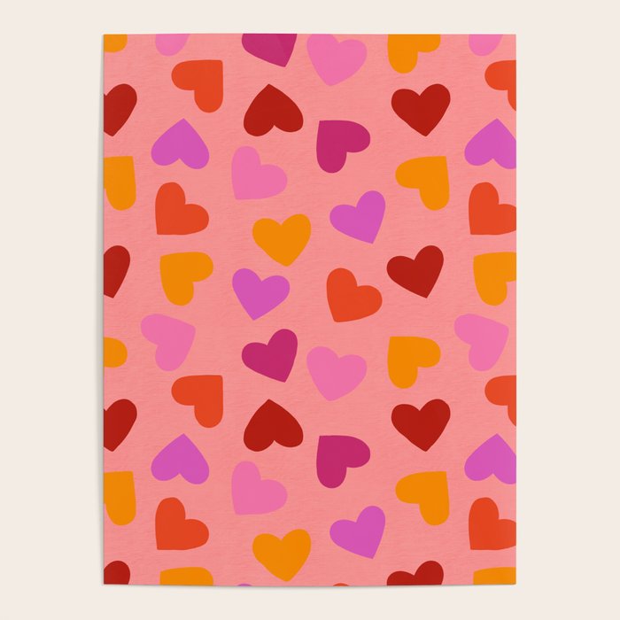 Colorful Heart Pattern for Valentine's Day Poster Gallery Image 4