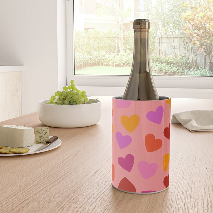 Colorful Heart Pattern for Valentine's Day Wine Chiller Gallery Image 4