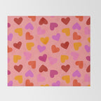 Colorful Heart Pattern for Valentine's Day Throw Blanket Gallery Image 2