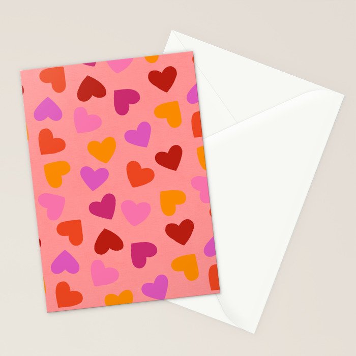 Colorful Heart Pattern for Valentine's Day Stationery Card Gallery Image 2
