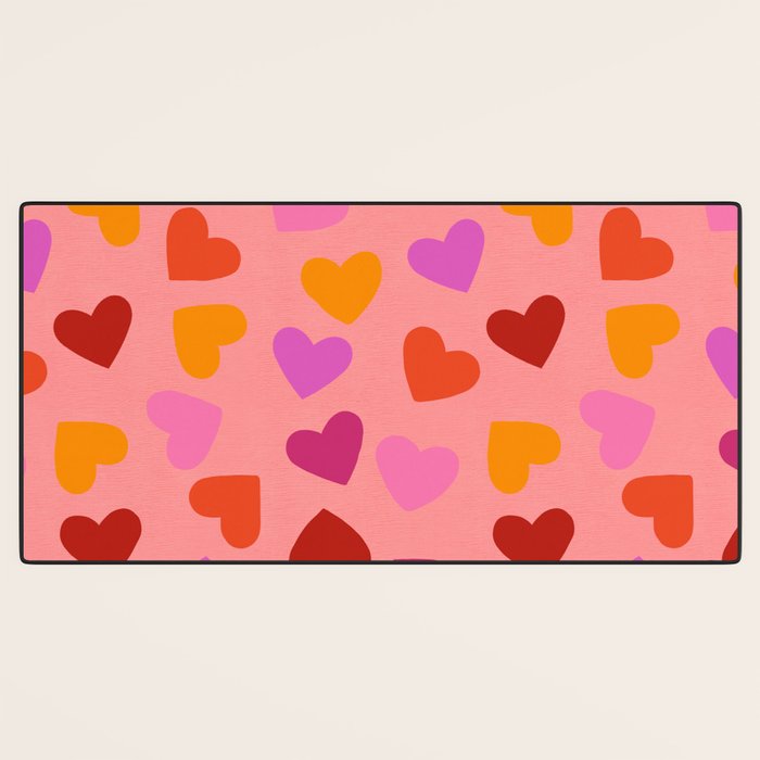 Colorful Heart Pattern for Valentine's Day Desk Mat Gallery Image 3