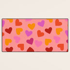 Colorful Heart Pattern for Valentine's Day Desk Mat Gallery Image 3
