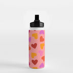 Colorful Heart Pattern for Valentine's Day Water Bottle Gallery Image 2