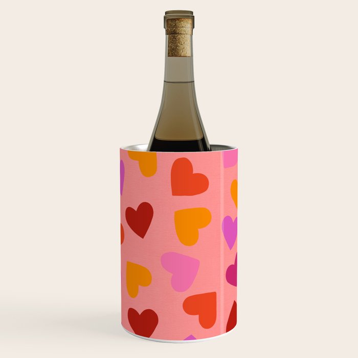 Colorful Heart Pattern for Valentine's Day Wine Chiller Gallery Image 2