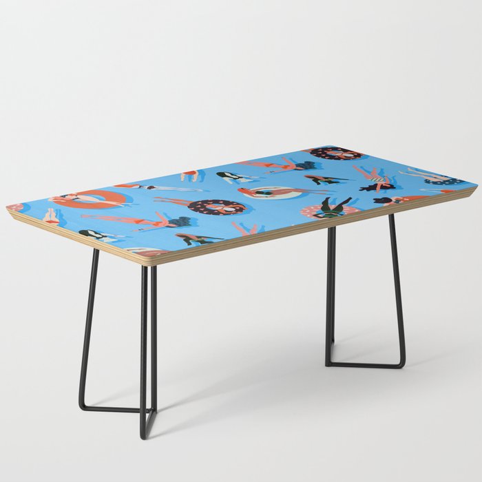 Swimming Ladies - Coral & Blue Palette Coffee Table Gallery Image 1