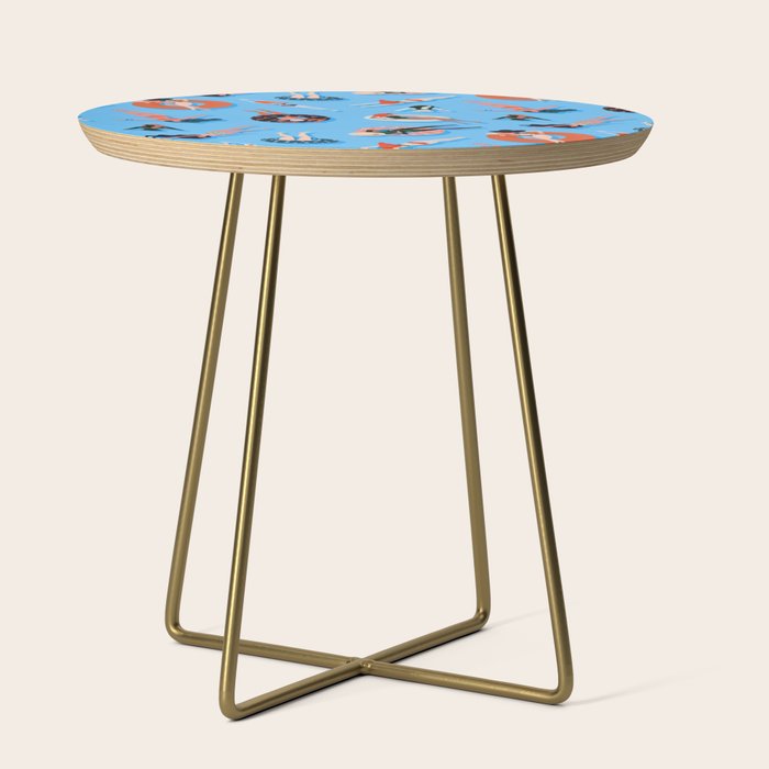 Swimming Ladies - Coral & Blue Palette Side Table Gallery Image 1