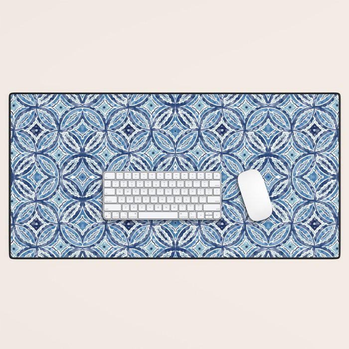 Moroccan Vibes Indigo C Desk Mat Gallery Image 1
