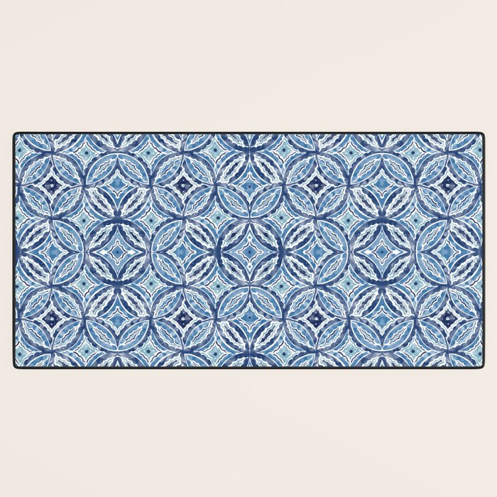 Moroccan Vibes Indigo C Desk Mat Gallery Image 3