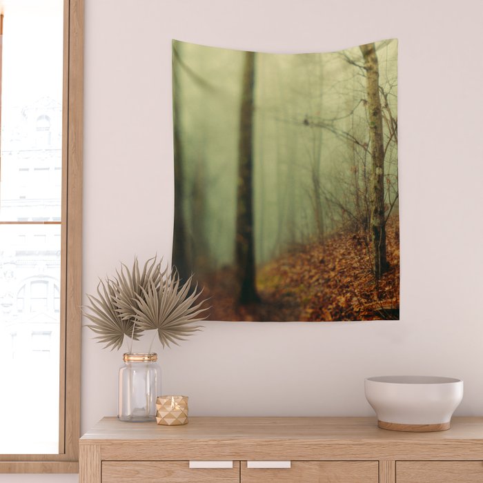 Forest Hike in the Fog Wall Tapestry Gallery Image 2