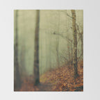 Forest Hike in the Fog Throw Blanket Gallery Image 2
