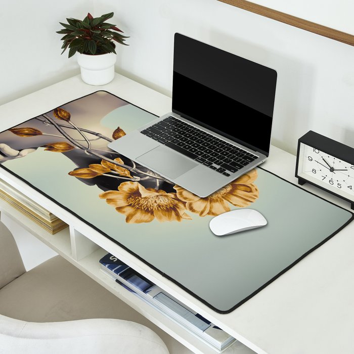 WOMAN WITH FLOWERS 2 Desk Mat Gallery Image 2