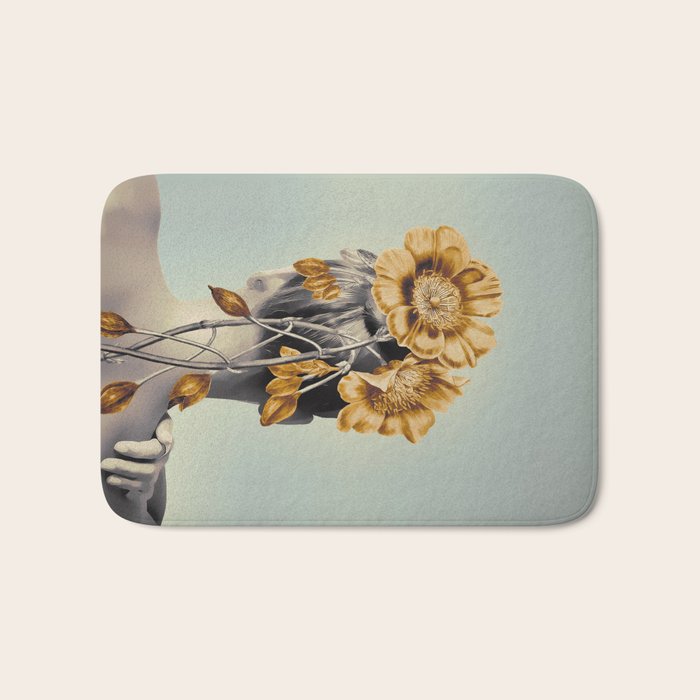 WOMAN WITH FLOWERS 2 Bath Mat Gallery Image 1