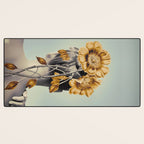 WOMAN WITH FLOWERS 2 Desk Mat Gallery Image 3