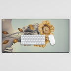WOMAN WITH FLOWERS 2 Desk Mat Gallery Image 1