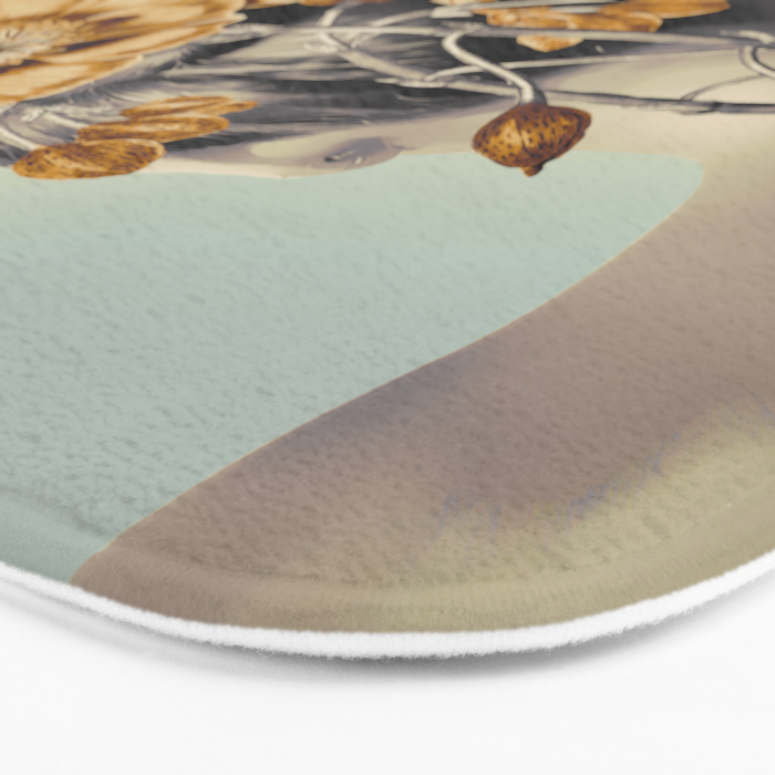 WOMAN WITH FLOWERS 2 Bath Mat Gallery Image 3