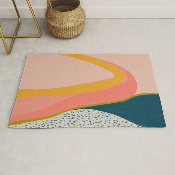 Colorful Abstract Textures Rug Gallery Image 1