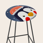 Christmas Penguin with fairy lights no2 Stool Gallery Image 2