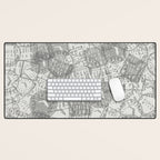 Vintage Florida Miami Travel Stamp Pattern Desk Mat Gallery Image 1