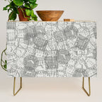 Vintage Florida Miami Travel Stamp Pattern Credenza Gallery Image 1